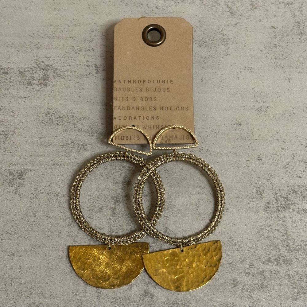 Anthropologie Caitlin Crocheted Drop Earrings - Picture 2 of 7